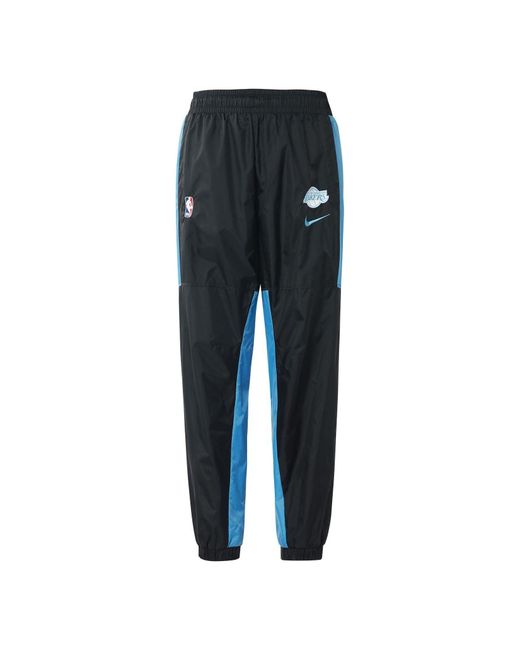 Nike Black Los Angeles Lakers Colorblock Sports Training Knit Long Pants/Trousers Autumn for men