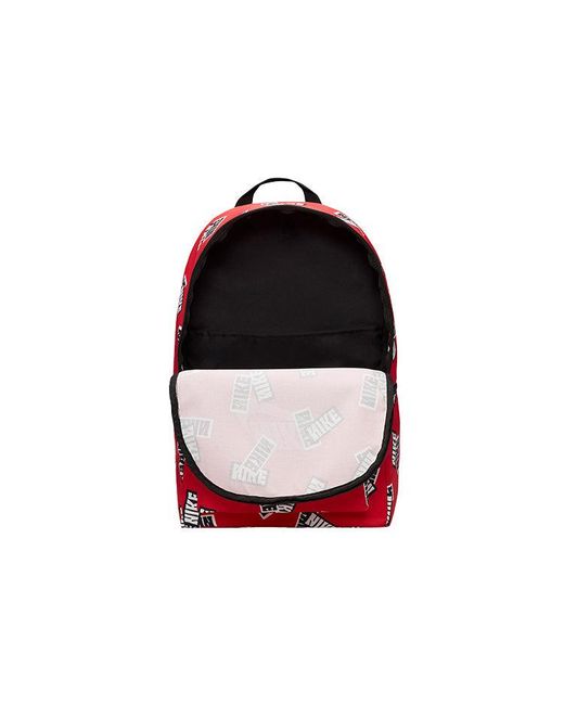Nike Red Heritage All Over Print Backpack for men