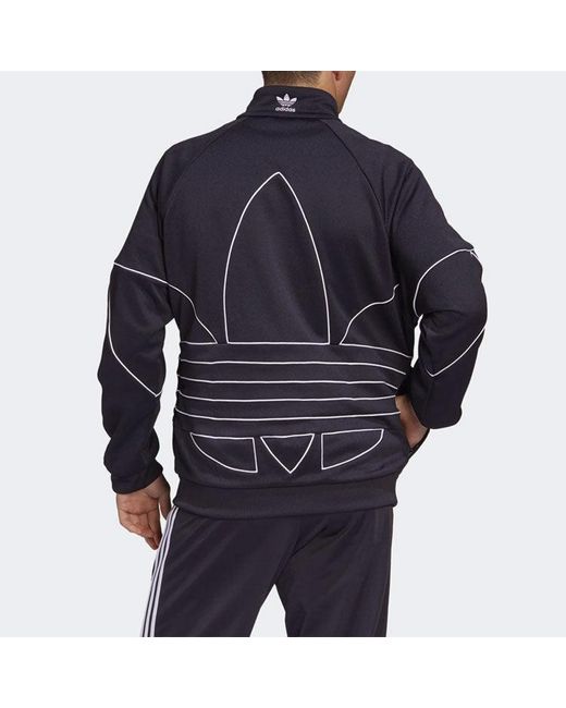 Adidas Blue Originals Large Stand Collar Casual Sports Jacket for men