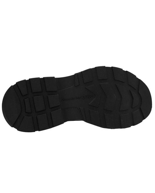 McQueen Black Tread Slick Canvas High Top Sneakers for men
