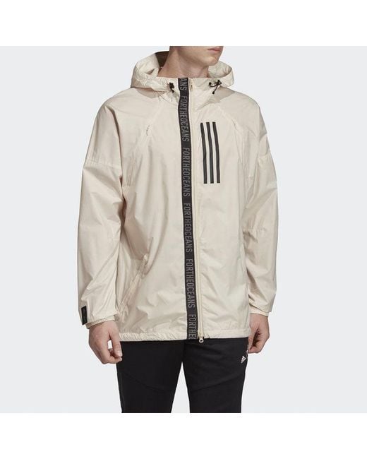 Adidas Natural Wnd M Casual Sports Hooded Woven Jacket for men