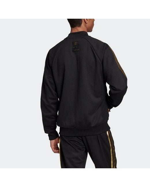 Adidas Black Originals Sst 24 Track Jacket Stripe Retro Sports for men