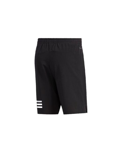 Adidas Black Neo Stripe Alphabet Logo Shorts for men
