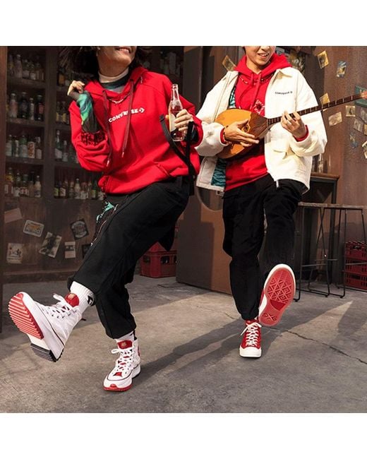 Converse Red (Wmns) New Year Series Tiger Stripes Hoodie