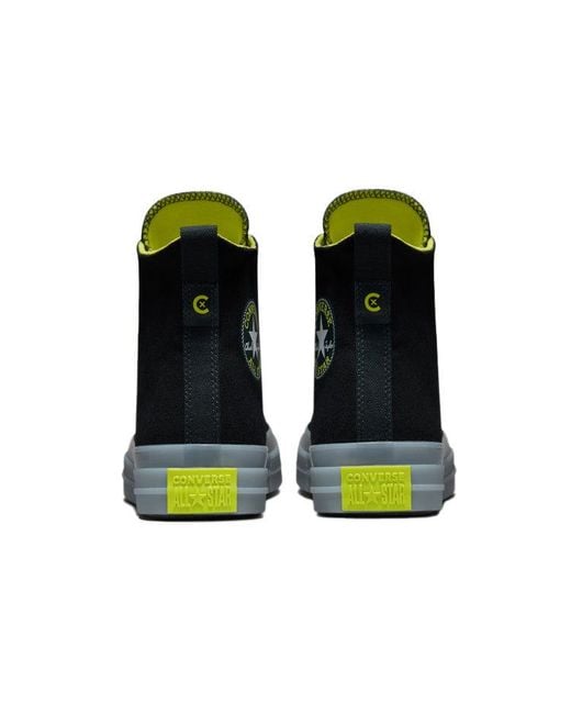 Converse Black Chuck Taylor All Star Cx Fleece Lined High Lime Twist' for men