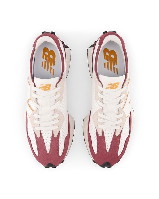New Balance White 327 Plum' for men