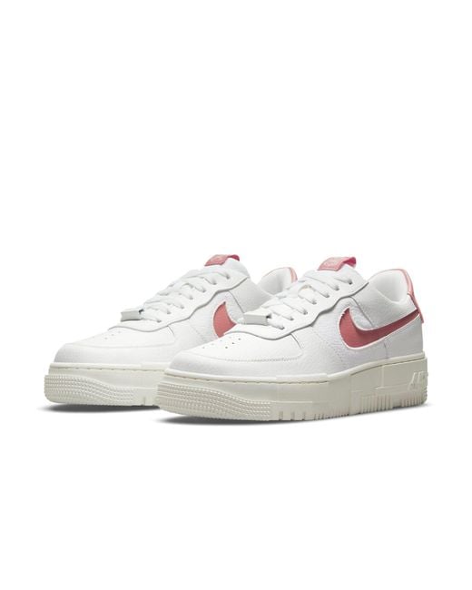 Nike White (Wmns) Air Force 1 Pixel Rust'