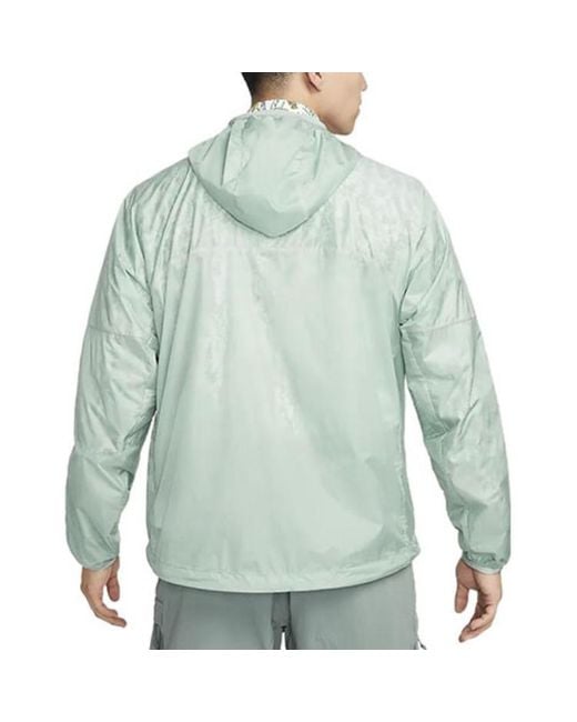 Nike Blue Acg Cinder Cone Pattern Splicing Solid Color Zipper Hooded Jacket for men