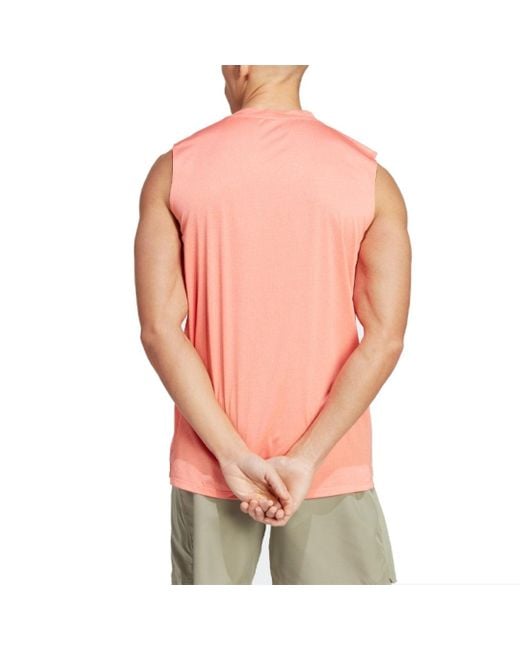 Adidas Pink Teach Not Preach Workout Vest for men