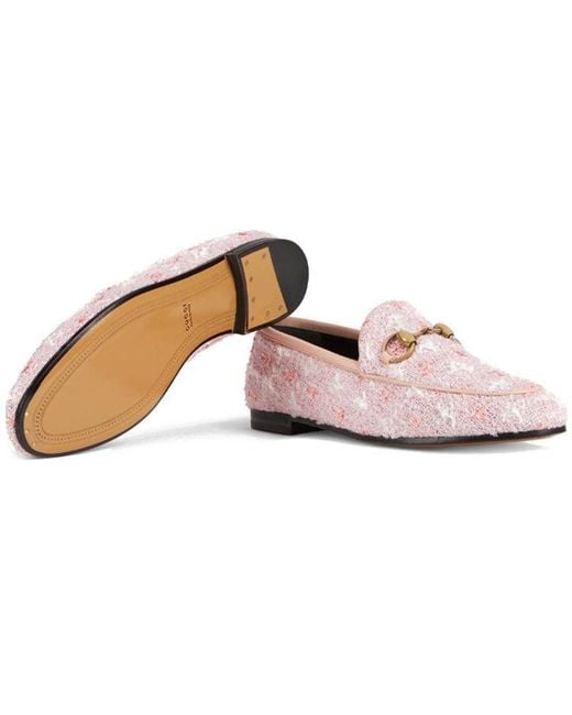 Gucci Pink (Wmns) Jordaan Tweed Loafers