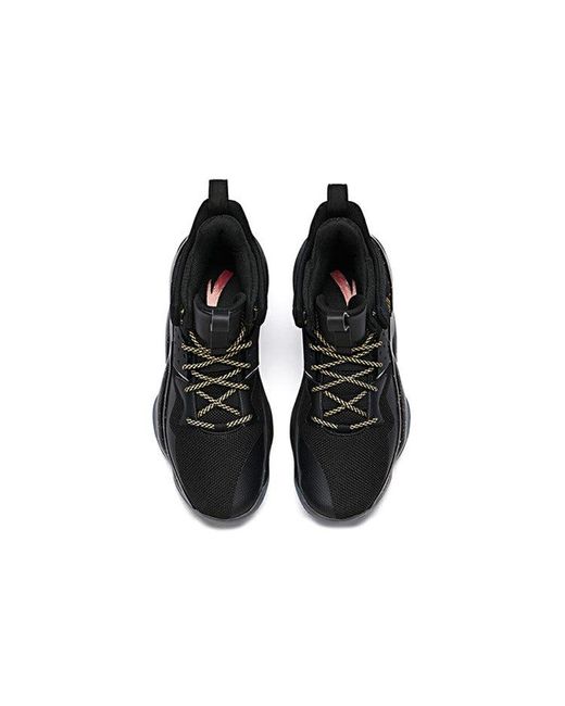 Anta Black Mid Top Basketball Shoes for men