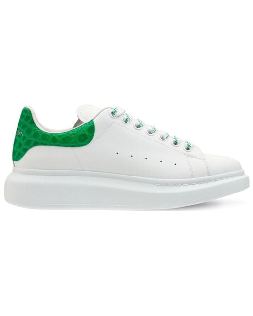 McQueen White Oversized Sneaker Crocodile' for men