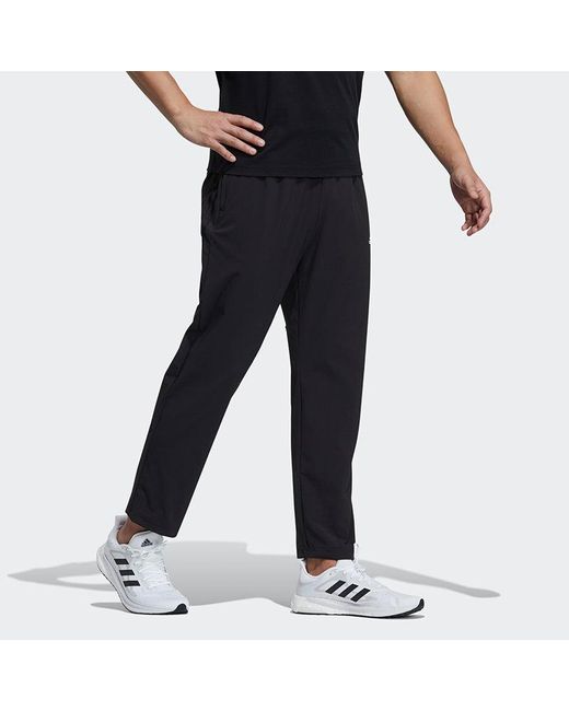 Adidas Black Fi Pnt Wv Ent Running Athletics Sports Long Pants for men
