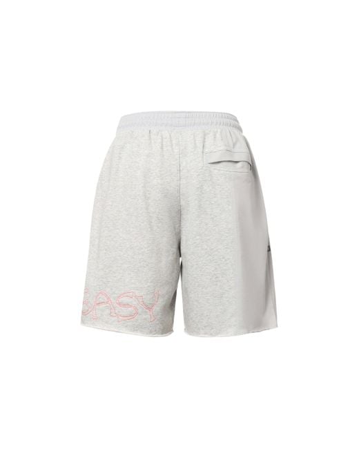 Nike White Durant French Terry Breathable Sports Drawstring Solid Color Splicing Embroidered Alphabet Loose Shorts for men