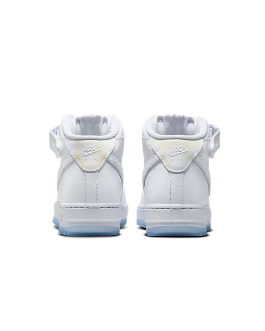 Nike Blue (Wmns) Air Force 1 Mid Ice Reptile'