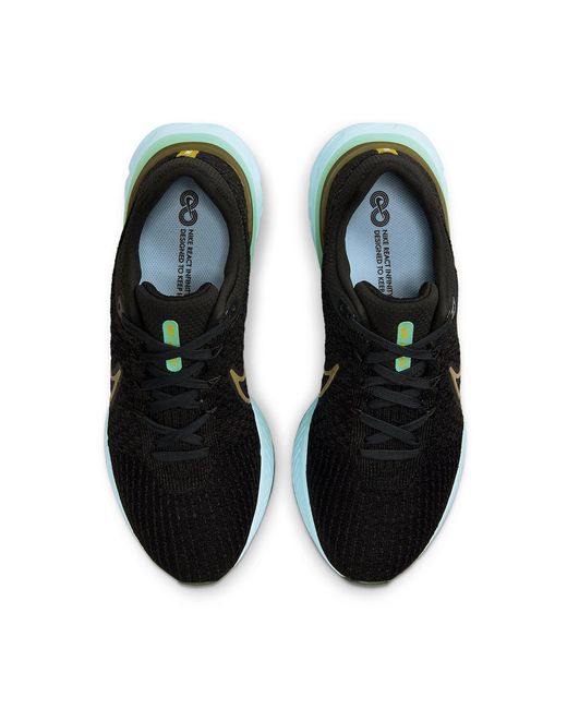 Nike Black React Infinity Run Flyknit 3 'Night Forest Enamel' for men