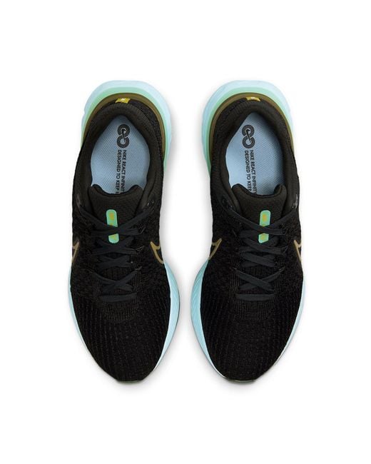 Nike Black React Infinity Run Flyknit 3 'Night Forest Enamel' for men