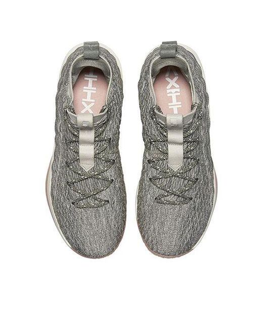 Nike Gray Lebron 15 Low 'Light Bone' for men