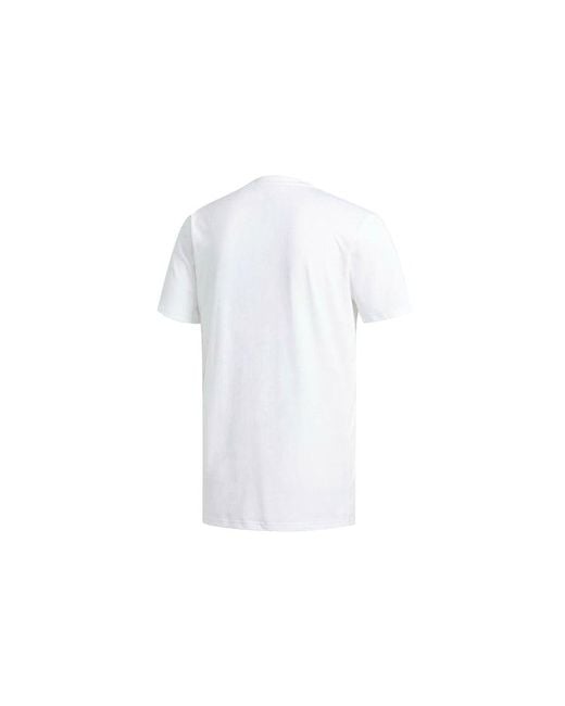 Adidas White Originals Funny Logo Printing Sports Short Sleeve for men