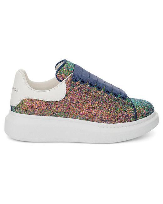 McQueen Blue (Wmns) Oversized Sneaker Glitter 'Petrol'