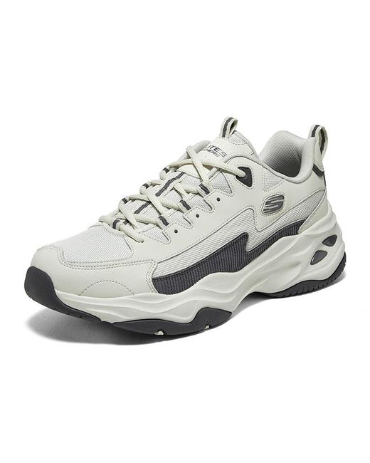 Skechers White D'Lites 4.0 Shoes for men