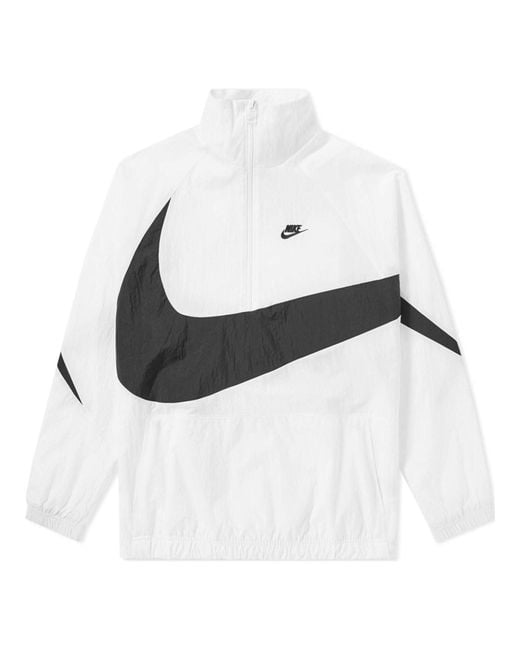 Nike White Swoosh Half-zip Jacket for men