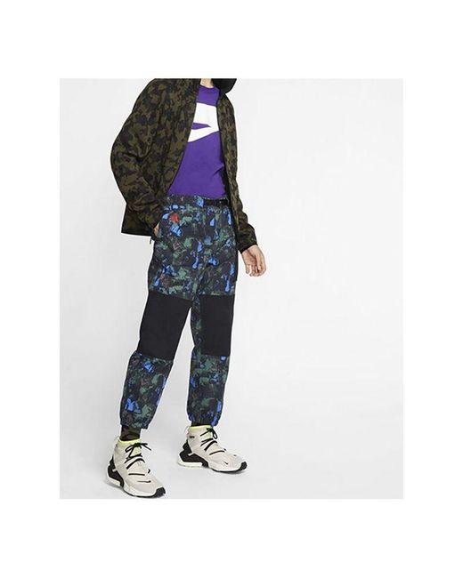 Nike Blue Acg Trail Camouflage Big Pocket Cargo Pants Camouflage for men