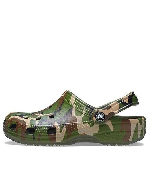 CROCSTM Green Beach Army Camouflage Sandals for men