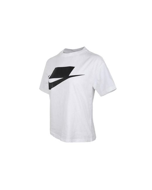 Nike White (Wmns) Sportswear Chest Classic Large Logo Short Sleeve