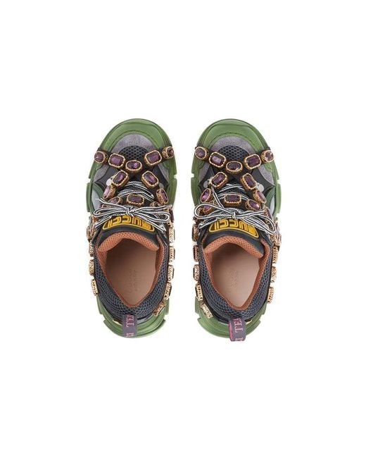 Gucci Green (Wmns) Flashtrek Crystals