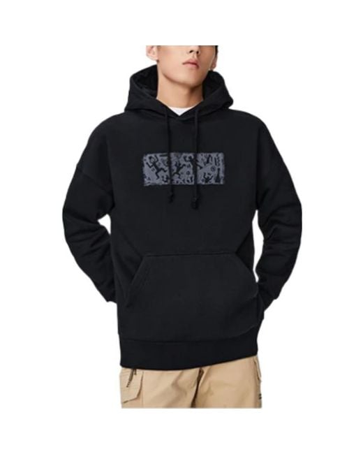 Li-ning Blue Graphic Hoodie for men