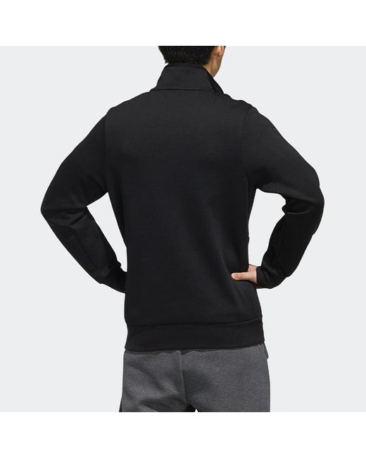 Adidas Black Ai Tt Dk Casual Sports Zipper Stand Collar Jacket for men