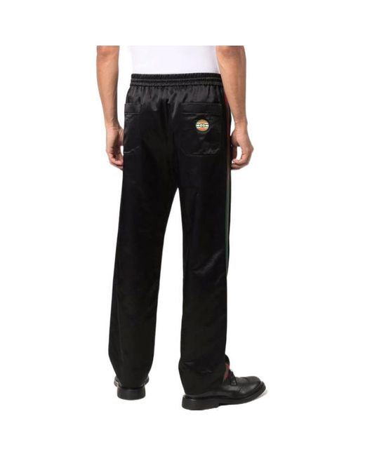 Gucci Black Web-Panel Track Pants for men