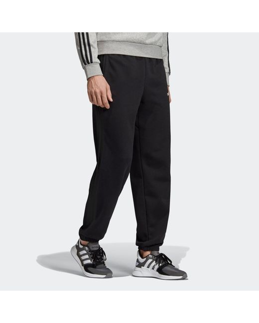 Adidas Black Loose Knit Breathable Stripe Casual Sports Pants for men