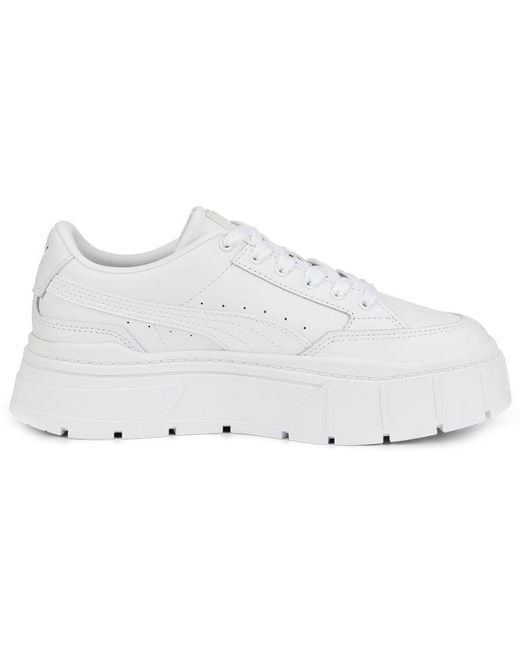 PUMA White (Wmns) Mayze Stack Leather 'Triple'
