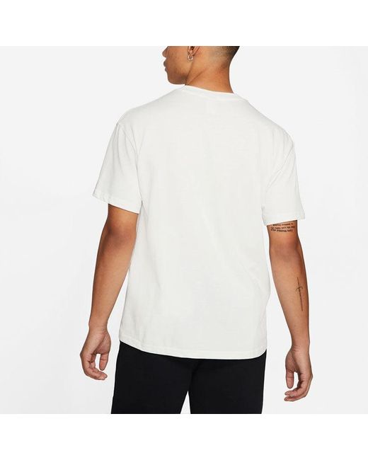 Nike White X Stussy Crossover Logo Round Neck Pullover Sweatshirt for men