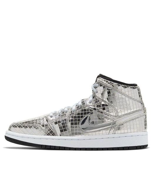 Nike Gray (Wmns) 1 Mid 'Disco Ball'