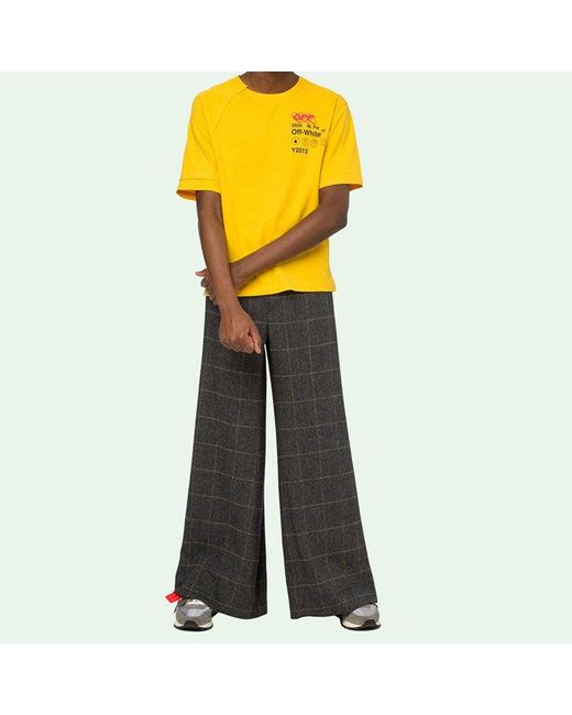 Off-White c/o Virgil Abloh Yellow Fw19 Industrial Y013 Recon Short-Sleeve Tee for men