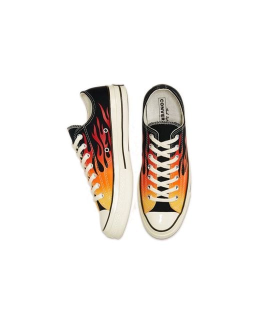 Converse Black Chuck 70 Low 'Archival Flame Print' for men