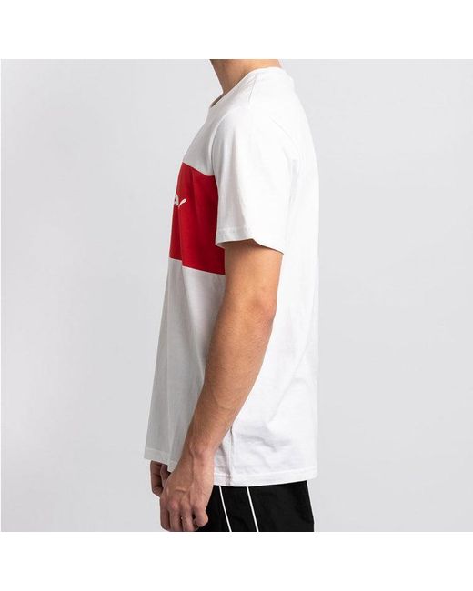 PUMA Red Fendi Crossover Round Neck Short Sleeve for men