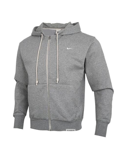 Nike Gray Casual Sports Knit Cardigan Hooded Jacket Light for men