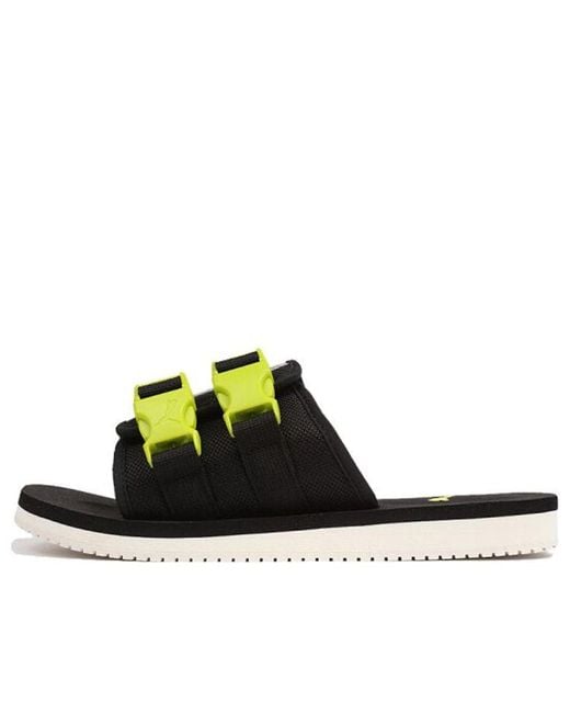 PUMA Black Wilo Lux Sandal Slide for men