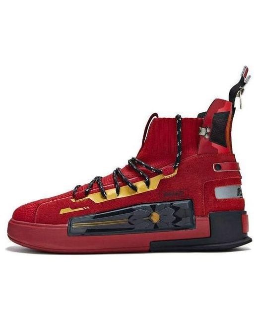 361 Degrees Red X Gundam Unicorn Skate Shoes 'Sinanju' for men