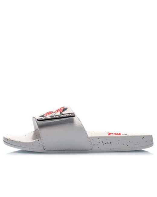Li-ning Gray Sports Fashion Series Disney Mickey Crossover Lightweight Stylish Slippers for men