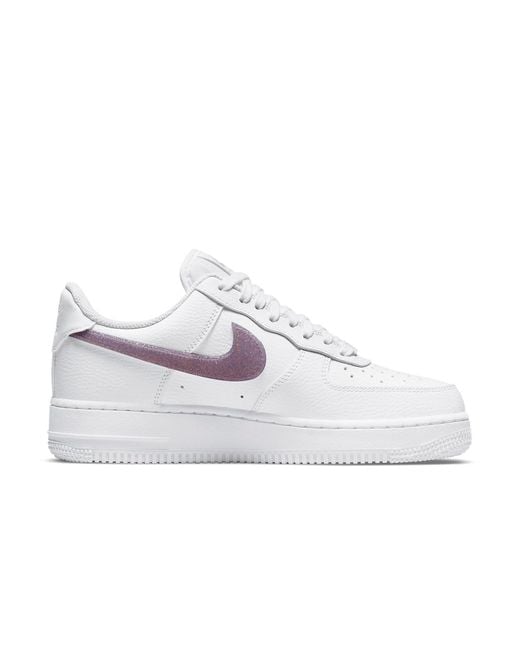 Nike White (Wmns) Air Force 1 Low 'Glitter Swoosh