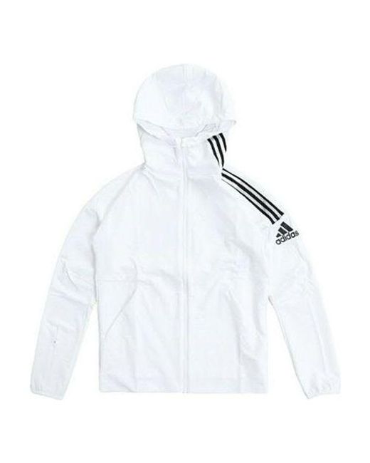 Adidas White Sports Jacket for men