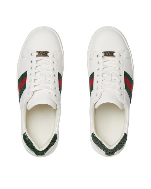 Gucci White (Wmns) Ace Leather Platform