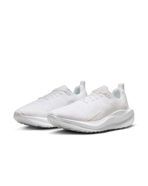 Nike White Reactx Infinity Run 4 'Triple' for men