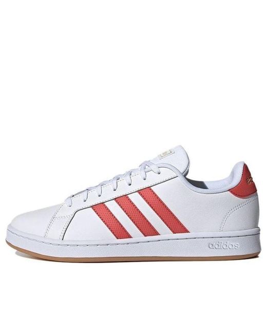 Adidas White Grand Court Crew' for men