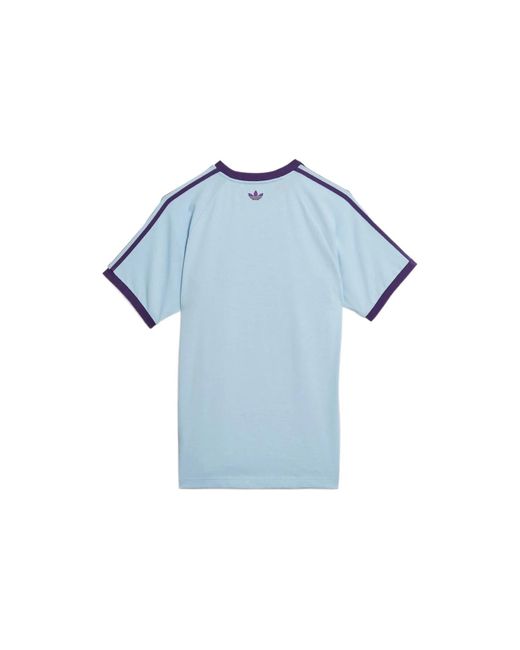 Adidas Blue Originals Originals X Kerwin Frost Crossover Cartoon Pattern Printing Sports Short Sleeve for men